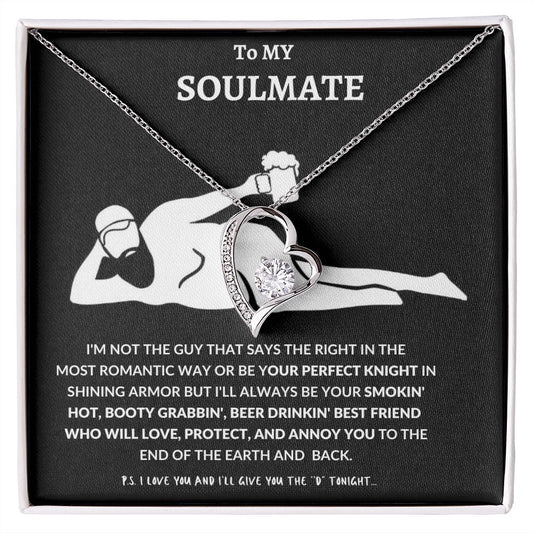 Funny Soulmate, Booty-Touchin Beer-Drinkin Husband, To My Soulmate Girlfriend, Wife Birthday Gift, Wife Necklace, Perfect Valentine Gift for Wife